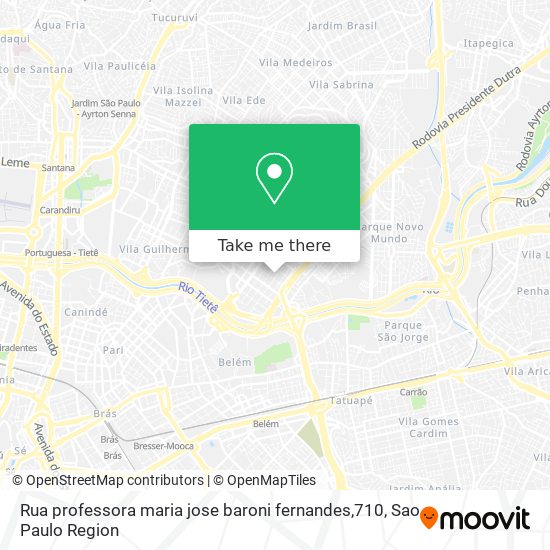 Mapa Rua professora maria jose baroni fernandes,710