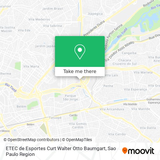 ETEC de Esportes Curt Walter Otto Baumgart map