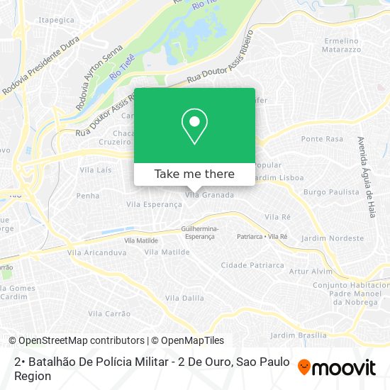 2• Batalhão De Polícia Militar - 2 De Ouro map