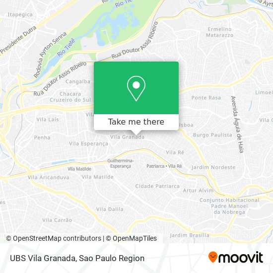 UBS Vila Granada map