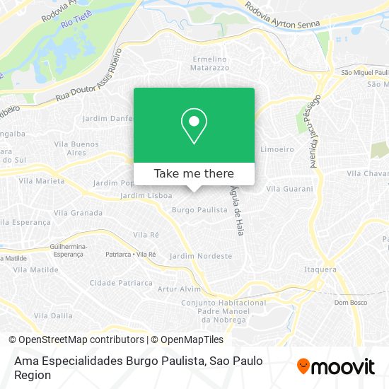 Mapa Ama Especialidades Burgo Paulista