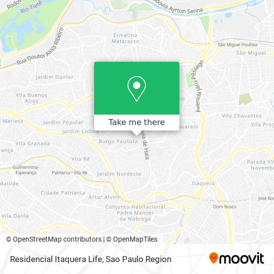 Residencial Itaquera Life map