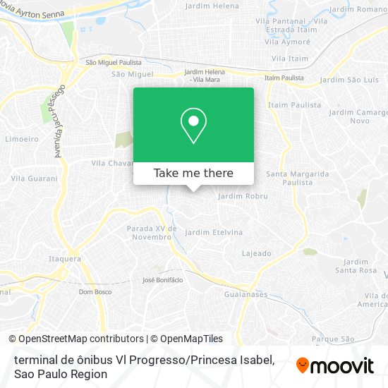 terminal de ônibus Vl Progresso / Princesa Isabel map