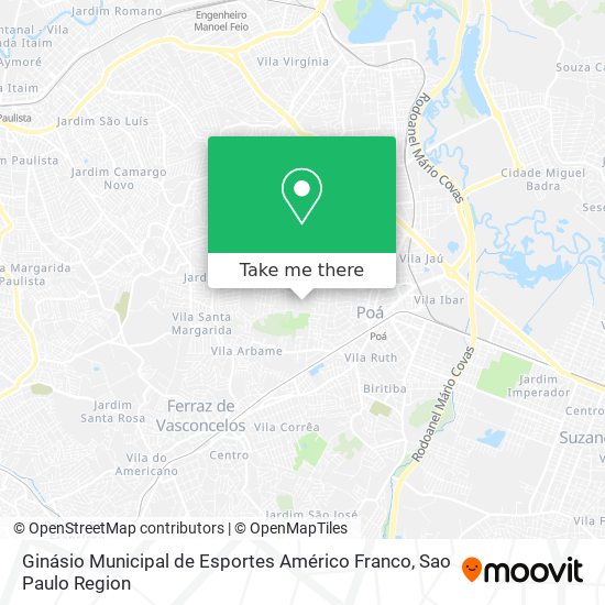 Ginásio Municipal de Esportes Américo Franco map