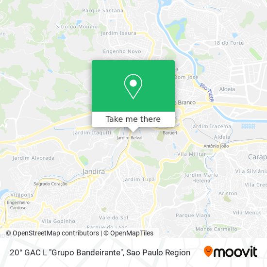 20° GAC L "Grupo Bandeirante" map