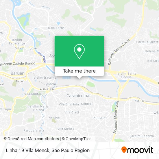 Linha 19 Vila Menck map