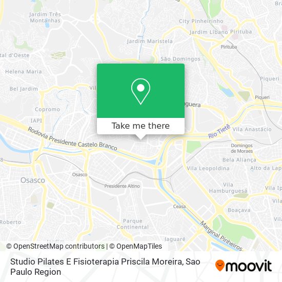 Mapa Studio Pilates E Fisioterapia Priscila Moreira