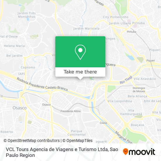 Mapa VCL Tours Agencia de Viagens e Turismo Ltda
