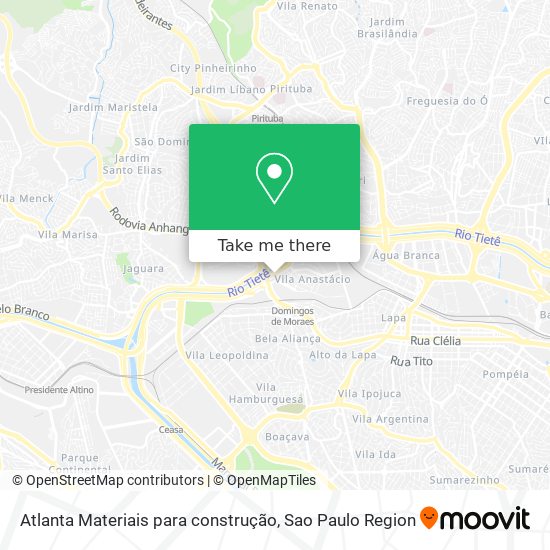 Atlanta Materiais para construção map