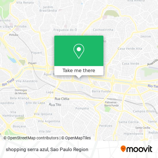 shopping serra azul map