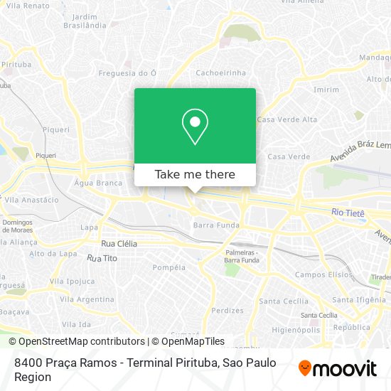 8400 Praça Ramos - Terminal Pirituba map