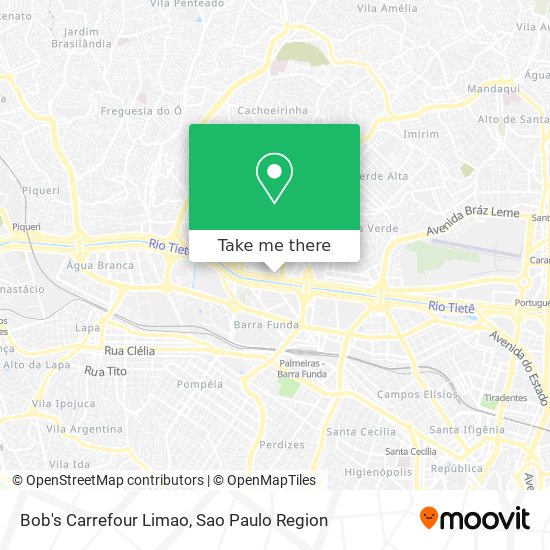 Mapa Bob's Carrefour Limao