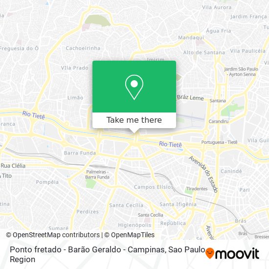 Ponto fretado - Barão Geraldo - Campinas map