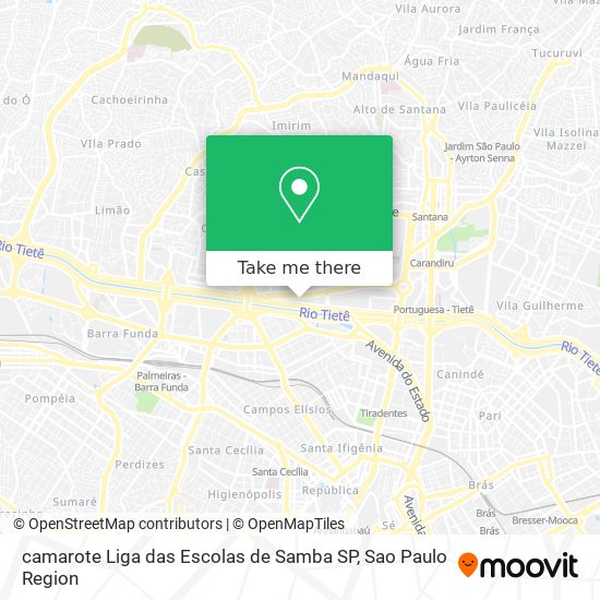 Mapa camarote Liga das Escolas de Samba SP