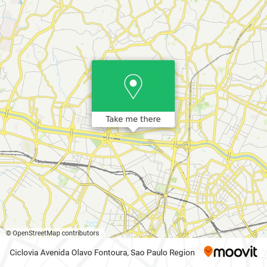 Ciclovia Avenida Olavo Fontoura map