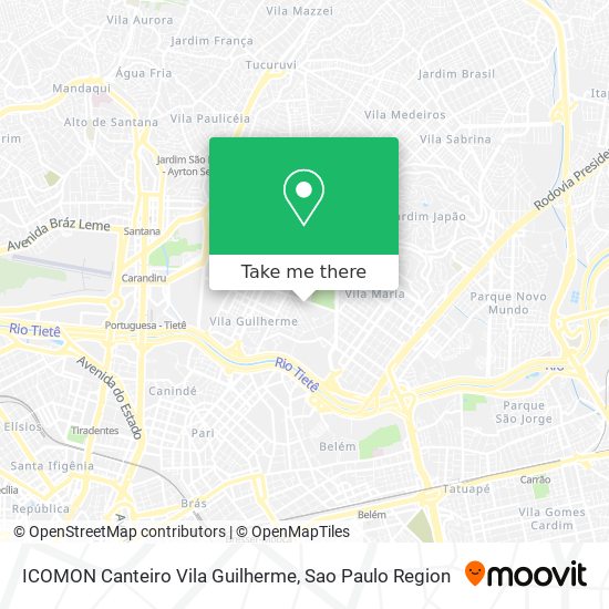 ICOMON Canteiro Vila Guilherme map