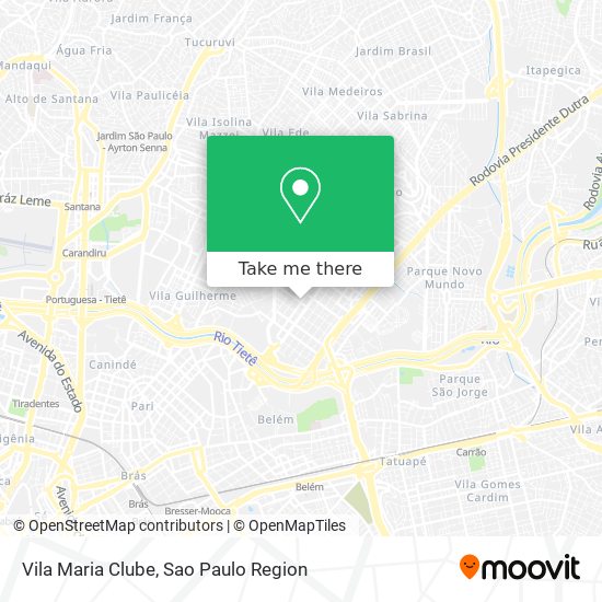 Mapa Vila Maria Clube