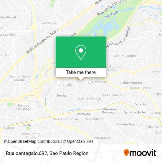 Rua cantagalo,692 map
