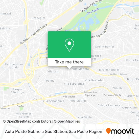 Auto Posto Gabriela Gas Station map