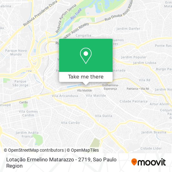 Lotação Ermelino Matarazzo - 2719 map