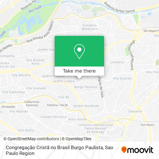 Congregação Cristã no Brasil Burgo Paulista map