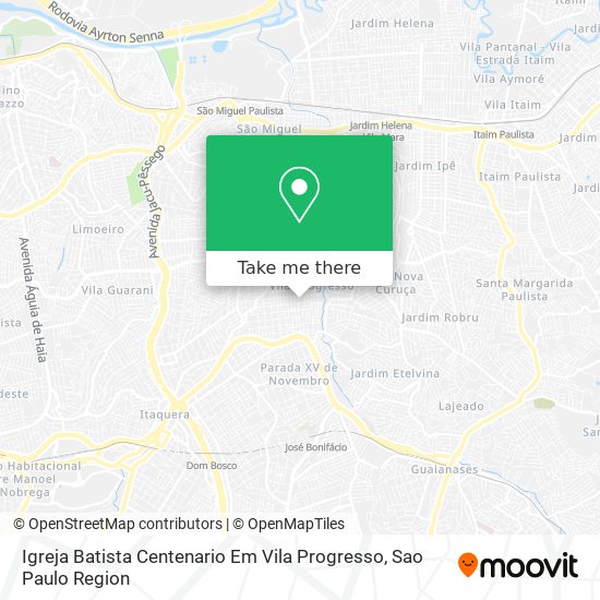 Igreja Batista Centenario Em Vila Progresso map