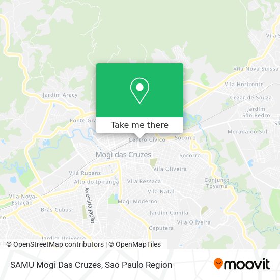 SAMU Mogi Das Cruzes map