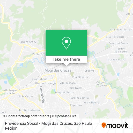 Previdência Social - Mogi das Cruzes map