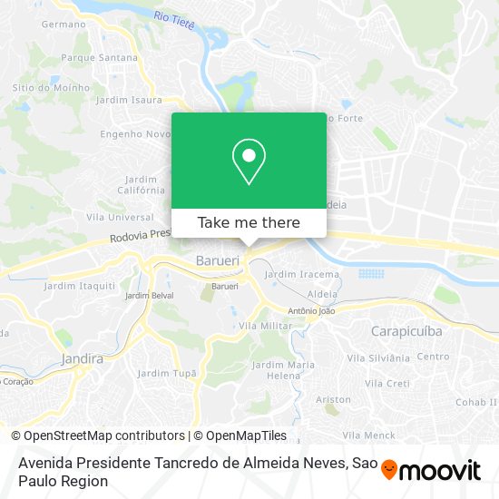 Avenida Presidente Tancredo de Almeida Neves map