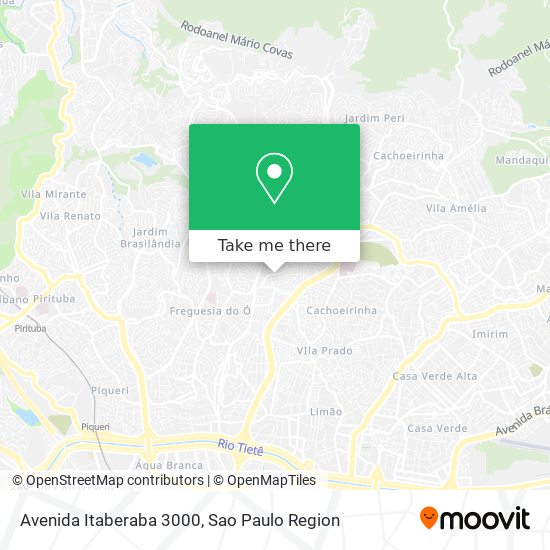 Mapa Avenida Itaberaba 3000