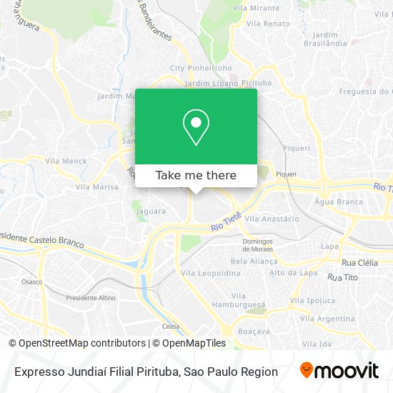 Expresso Jundiaí Filial Pirituba map