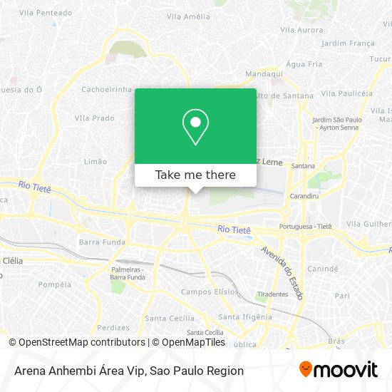 Arena Anhembi Área Vip map