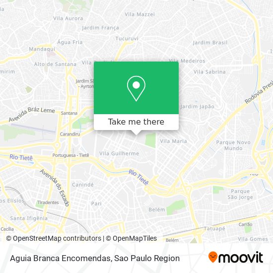 Aguia Branca Encomendas map