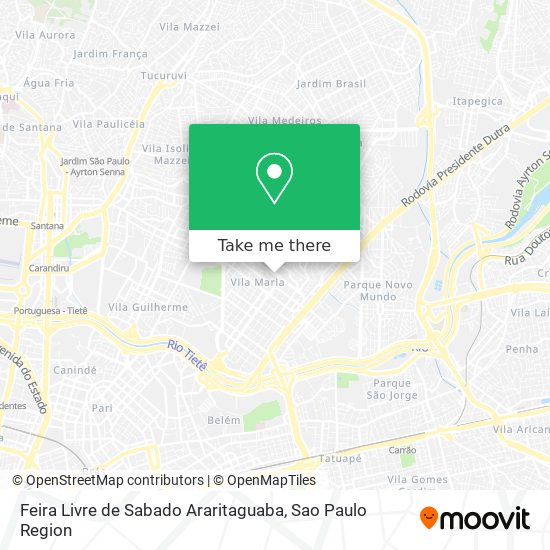 Mapa Feira Livre de Sabado Araritaguaba