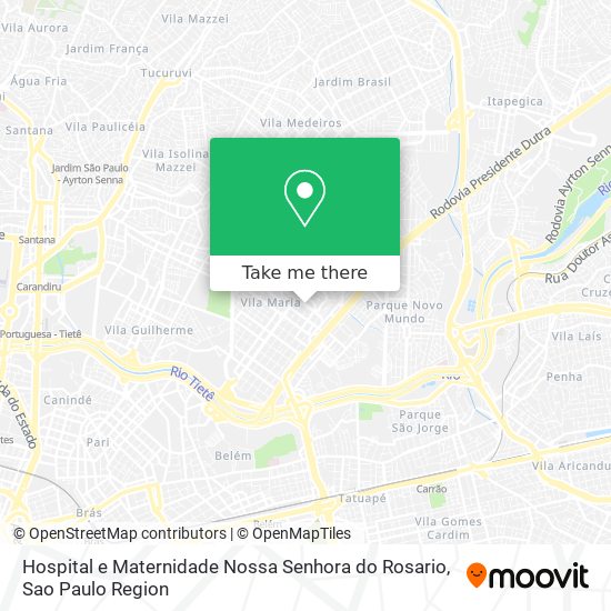 Mapa Hospital e Maternidade Nossa Senhora do Rosario