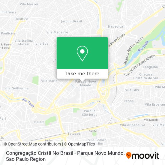 Congregação Cristã No Brasil - Parque Novo Mundo map