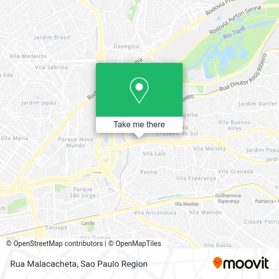 Rua Malacacheta map