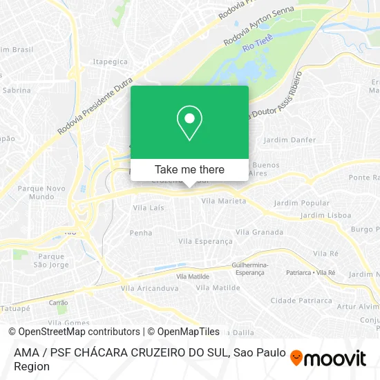 AMA / PSF CHÁCARA CRUZEIRO DO SUL map