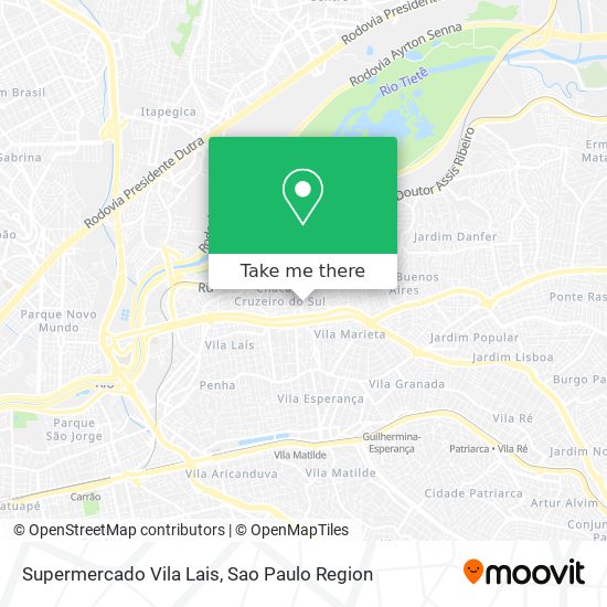 Mapa Supermercado Vila Lais