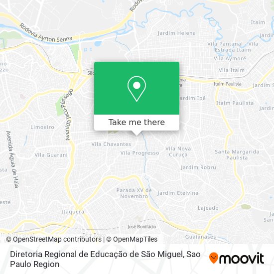 Mapa Diretoria Regional de Educação de São Miguel