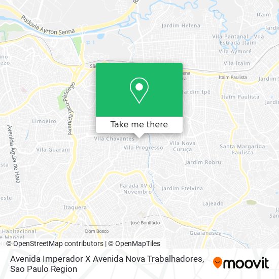 Mapa Avenida Imperador X Avenida Nova Trabalhadores