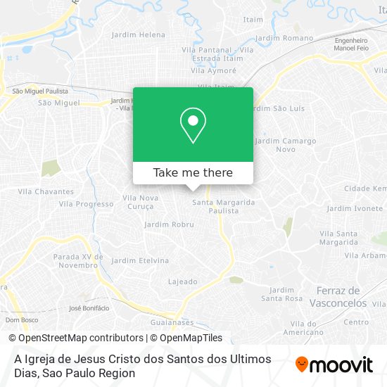 Mapa A Igreja de Jesus Cristo dos Santos dos Ultimos Dias