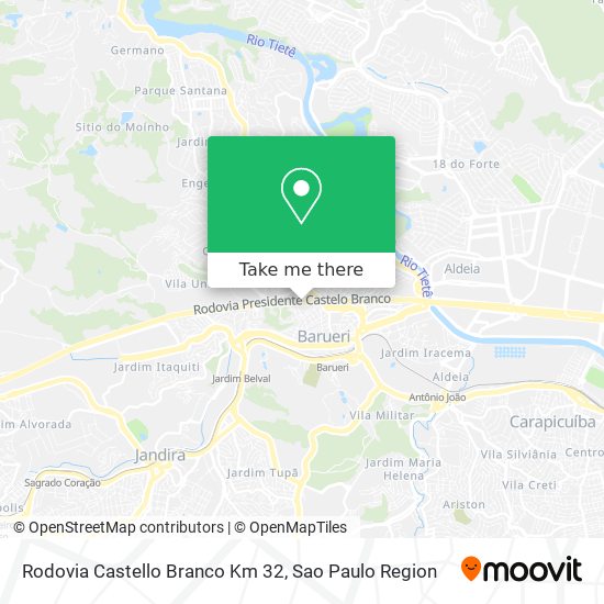 Rodovia Castello Branco Km 32 map