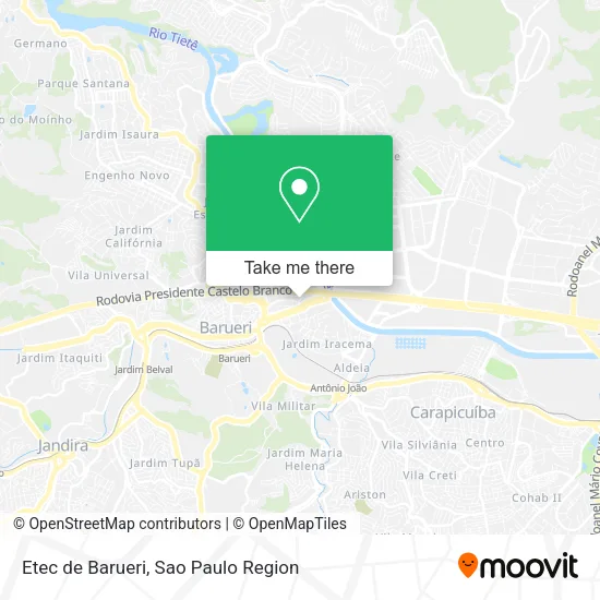Etec de Barueri map