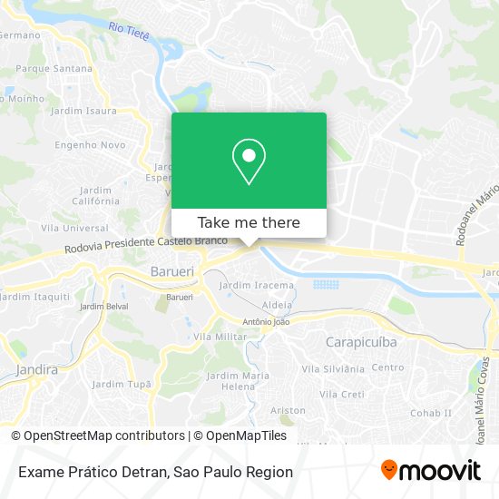 Exame Prático Detran map