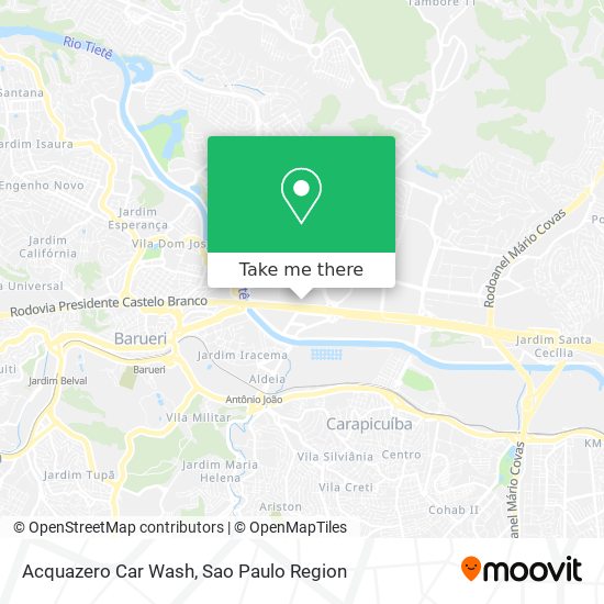 Mapa Acquazero Car Wash