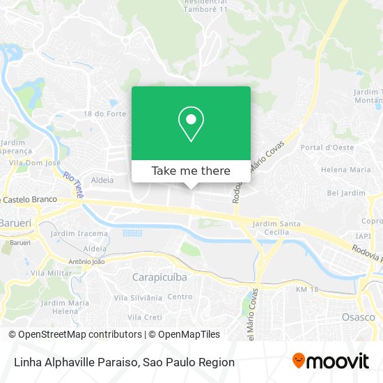 Linha Alphaville Paraiso map