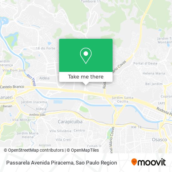 Passarela Avenida Piracema map