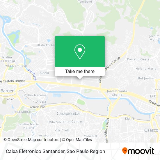 Mapa Caixa Eletronico Santander