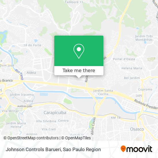 Johnson Controls Barueri map